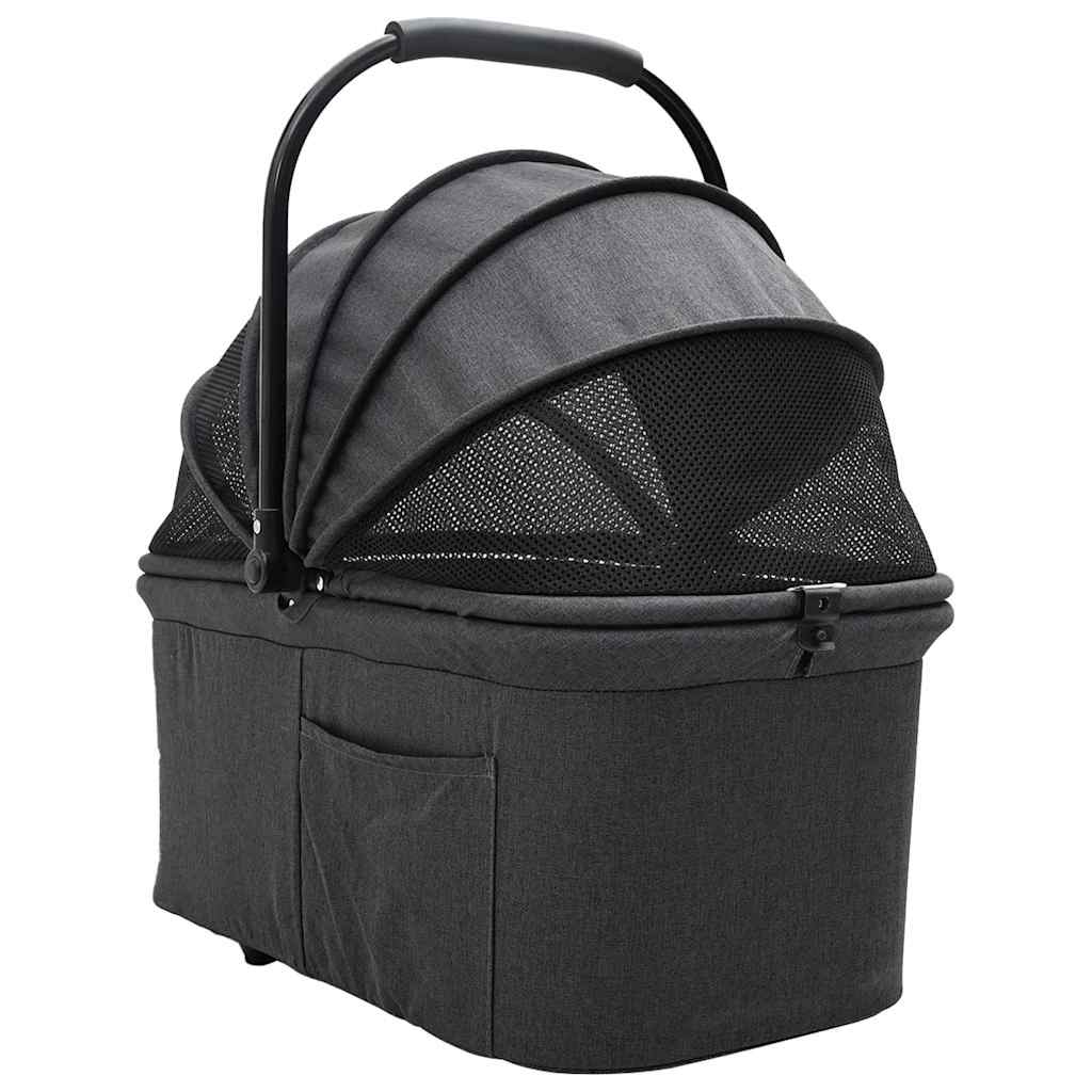 Folding Pet Stroller Black 78 x 54 x 101 cm 600D Oxford fabric