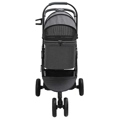 Folding Pet Stroller Black 78 x 54 x 101 cm 600D Oxford fabric