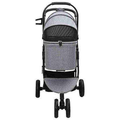Folding Pet Stroller Grey 78 x 54 x 101 cm 600D Oxford fabric