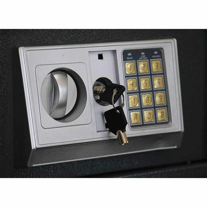 Digital Safe with Lock Dark grey 31 x 20 x 20 cm Steel