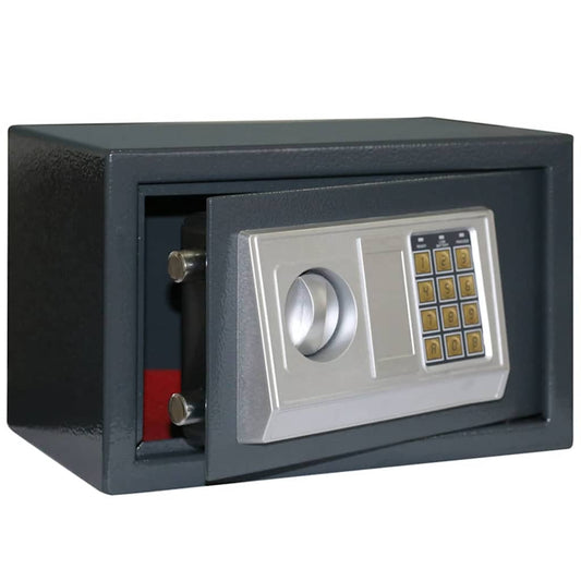 Digital Safe with Lock Dark grey 31 x 20 x 20 cm Steel