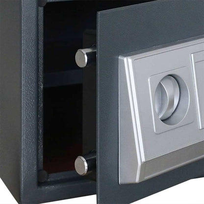 Digital Safe with Lock Dark grey 35 x 25 x 25 cm Steel