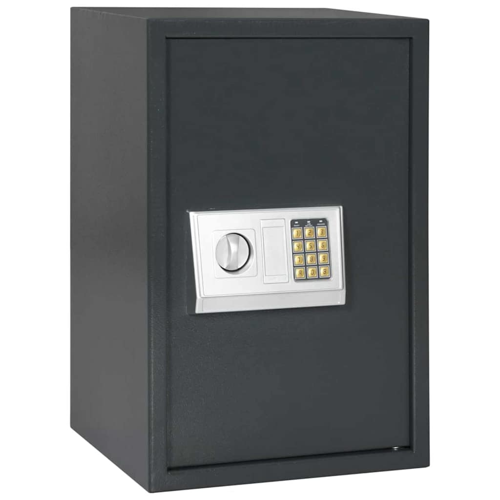 Digital Safe with Lock Dark grey 40 x 35 x 60 cm Steel