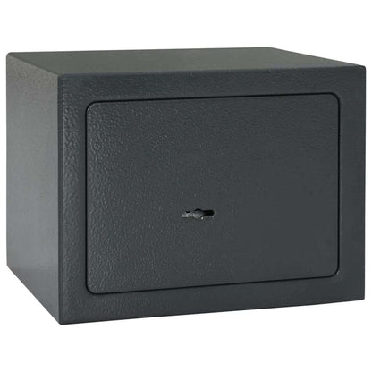 Safe Box with Lock Dark grey 23 x 17 x 17 cm Steel