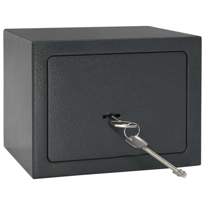 Safe Box with Lock Dark grey 23 x 17 x 17 cm Steel