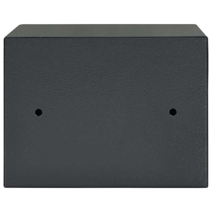 Safe Box with Lock Dark grey 23 x 17 x 17 cm Steel