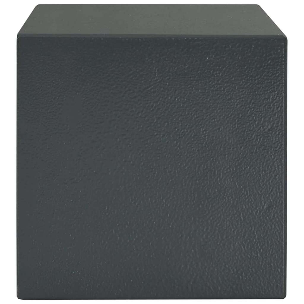 Safe Box with Lock Dark grey 23 x 17 x 17 cm Steel