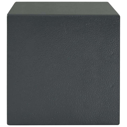 Safe Box with Lock Dark grey 23 x 17 x 17 cm Steel