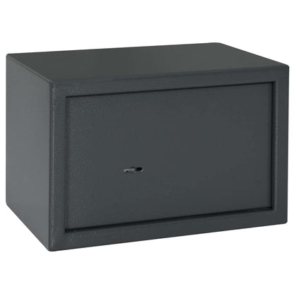 Safe Box with Lock Dark grey 31 x 20 x 20 cm Steel