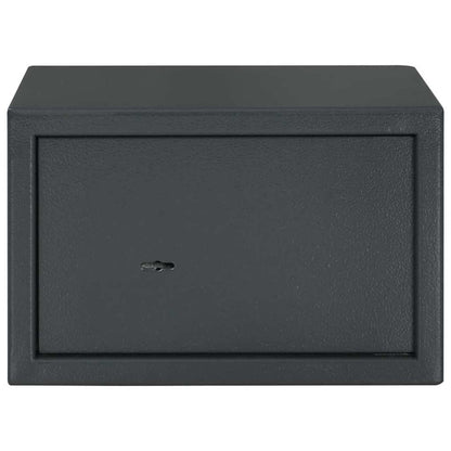 Safe Box with Lock Dark grey 31 x 20 x 20 cm Steel