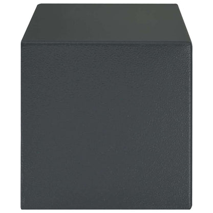 Safe Box with Lock Dark grey 31 x 20 x 20 cm Steel