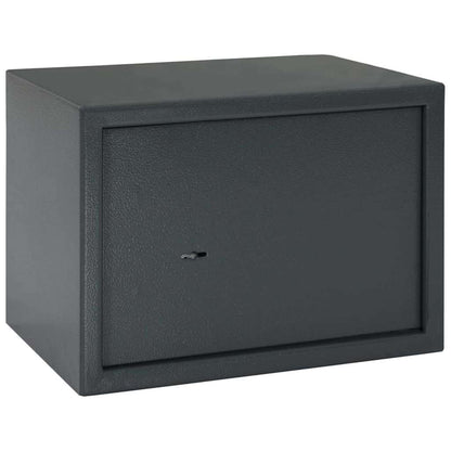 Safe Box with Lock Dark grey 35 x 25 x 25 cm Steel