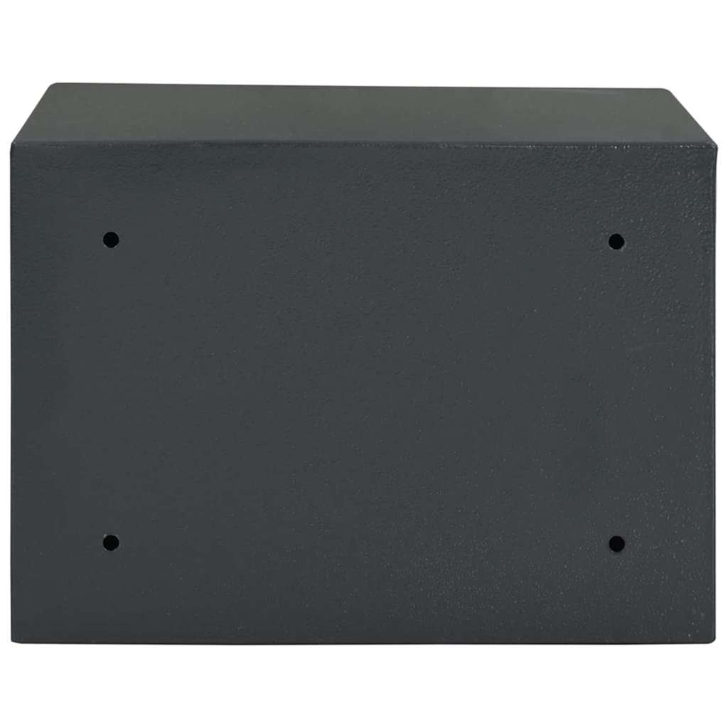 Safe Box with Lock Dark grey 35 x 25 x 25 cm Steel