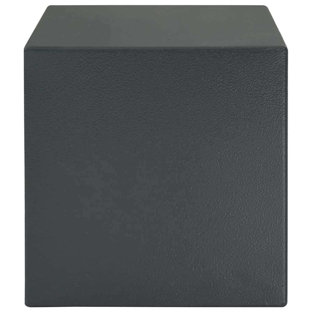 Safe Box with Lock Dark grey 35 x 25 x 25 cm Steel