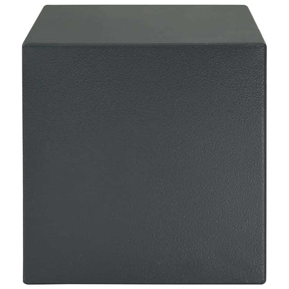 Safe Box with Lock Dark grey 35 x 25 x 25 cm Steel