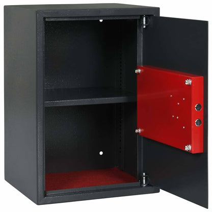 Safe Box with Lock Dark grey 35 x 31 x 50 cm Steel