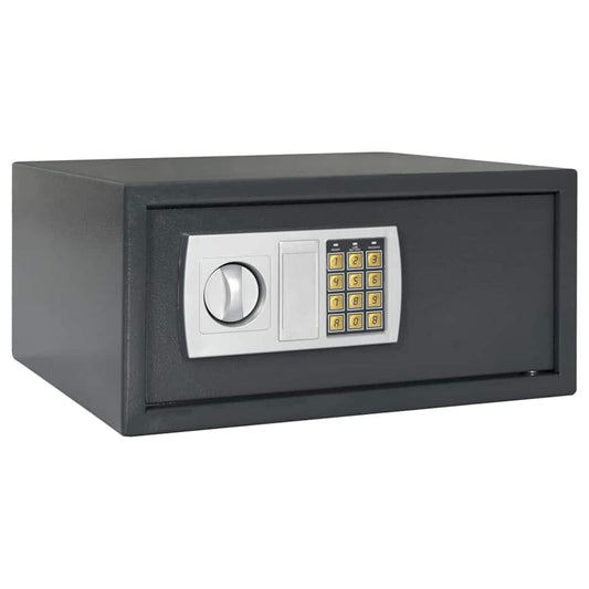 Digital Safe with Lock Dark grey 42 x 37 x 20 cm Steel