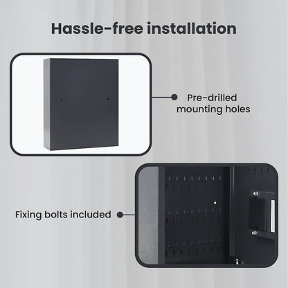 Digital Safe with Lock Dark grey 30 x 10 x 36.5 cm Steel