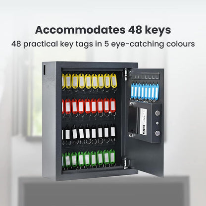 Digital Safe with Lock Dark grey 30 x 10 x 36.5 cm Steel