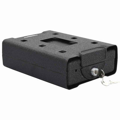Car Safe with Lock Black 22 x 16 x 7 cm Steel