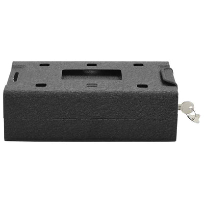 Car Safe with Lock Black 22 x 16 x 7 cm Steel