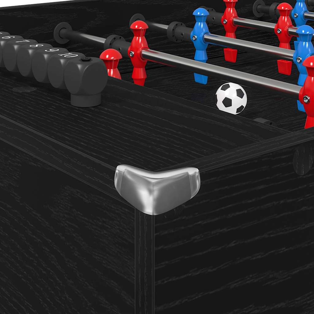 Foosball Table Black Oak 125 x 60.5 x 80 cm Engineered Wood