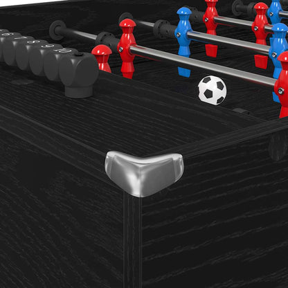 Foosball Table Black Oak 125 x 60.5 x 80 cm Engineered Wood