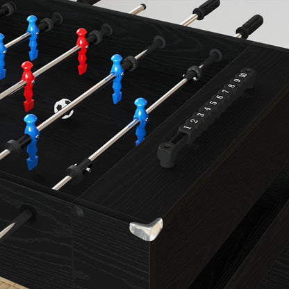 Foosball Table Black Oak 125 x 60.5 x 80 cm Engineered Wood