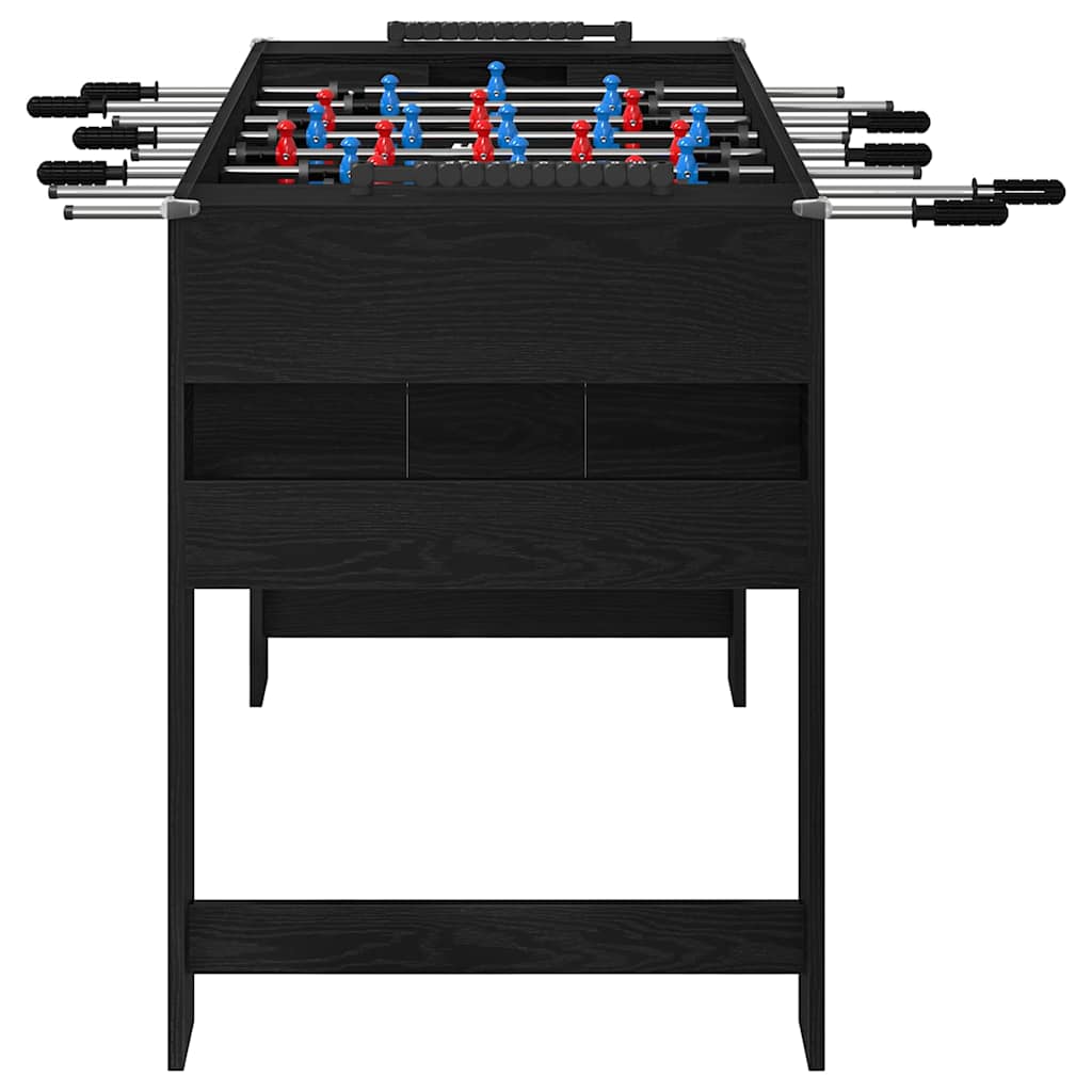 Foosball Table Black Oak 125 x 60.5 x 80 cm Engineered Wood