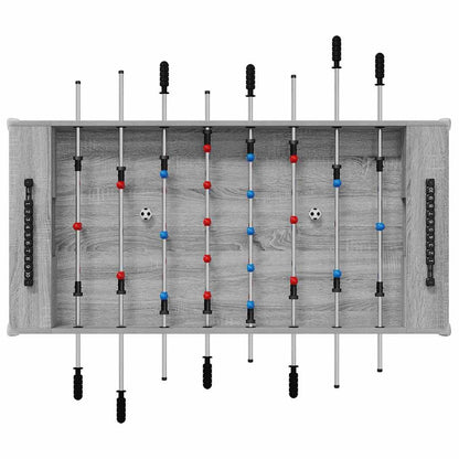 Foosball Table Grey Sonoma 125 x 60.5 x 80 cm Engineered Wood