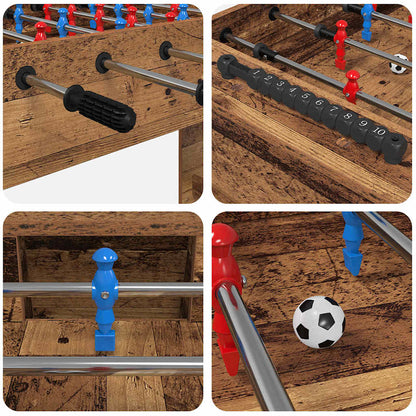 Foosball Table Old Wood 125 x 60.5 x 80 cm Engineered Wood