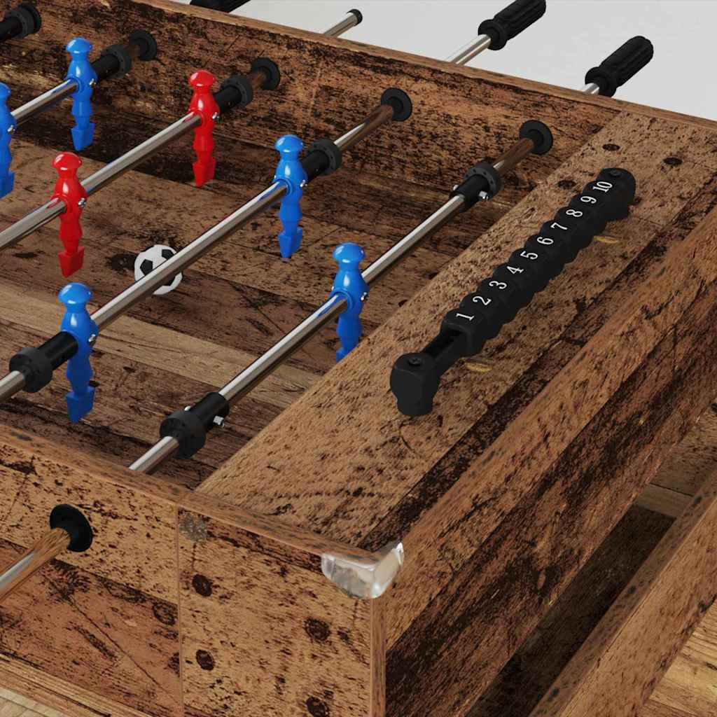 Foosball Table Old Wood 125 x 60.5 x 80 cm Engineered Wood