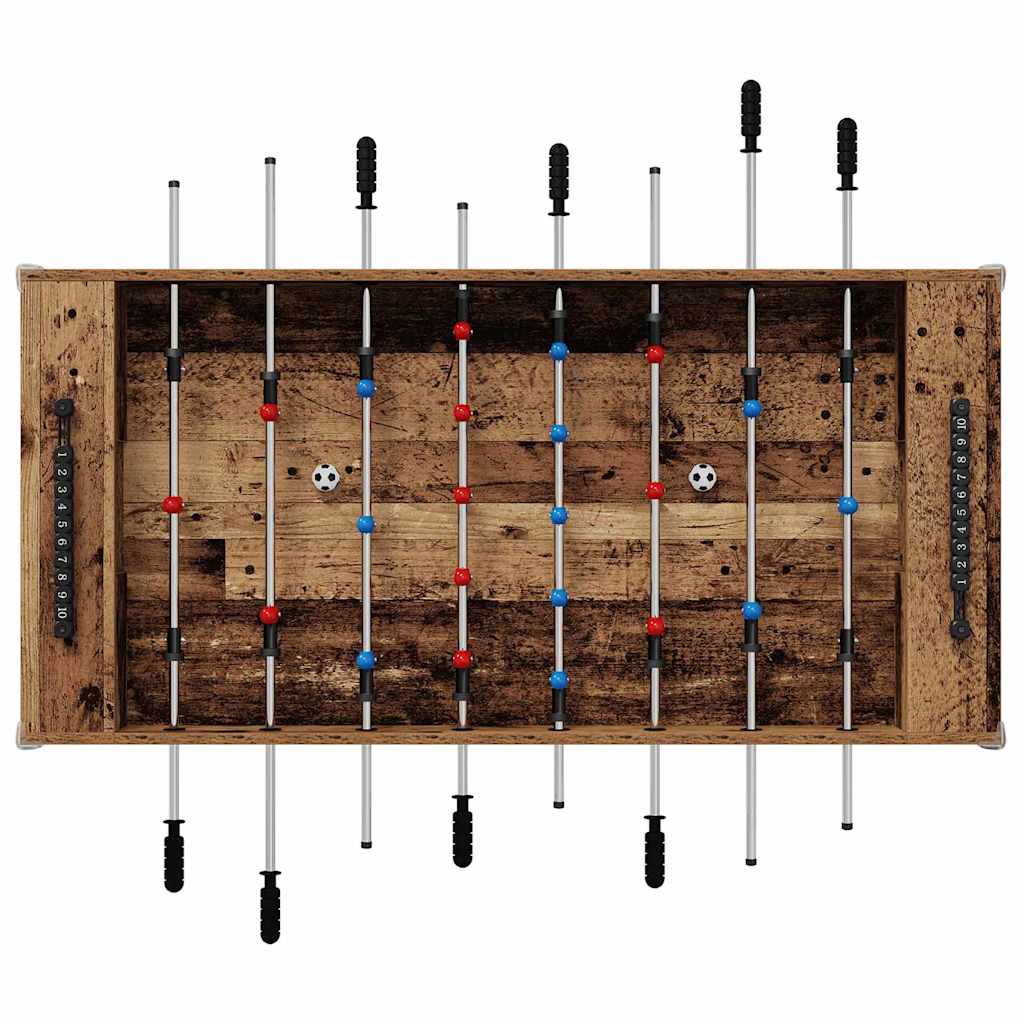 Foosball Table Old Wood 125 x 60.5 x 80 cm Engineered Wood