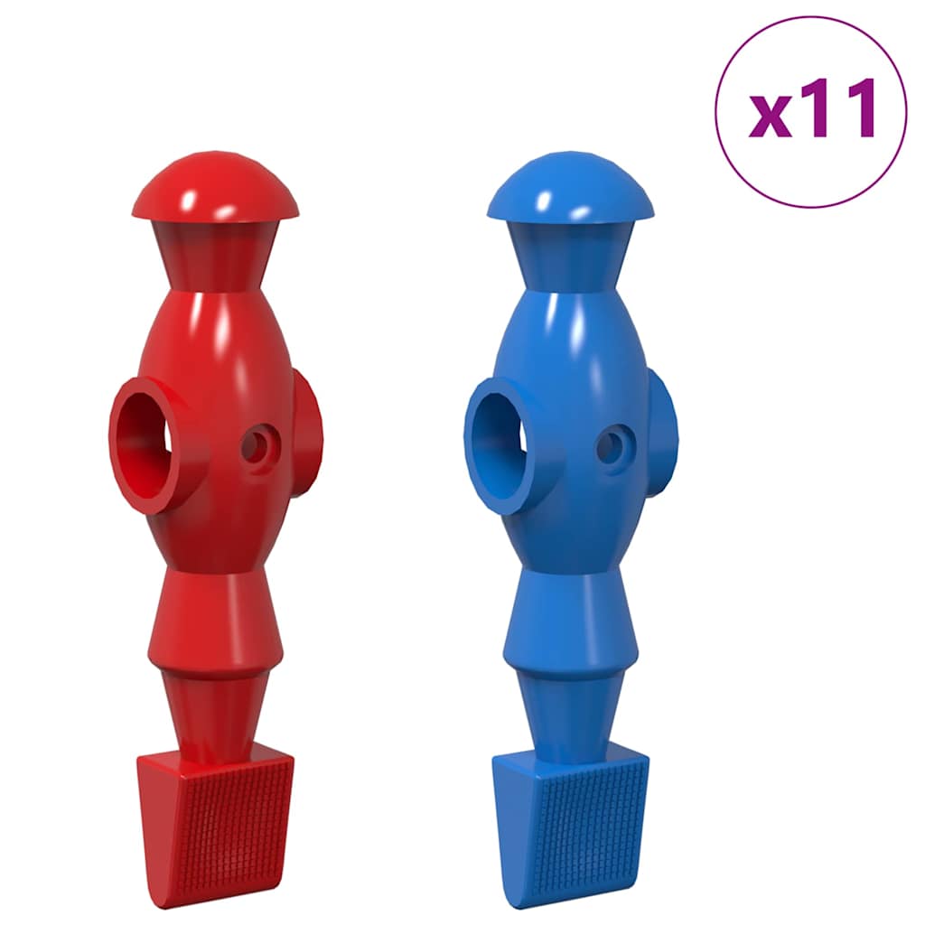 Foosball Table Players 22 pcs Blue and Red 2.4 x 2.1 x 9.7 cm