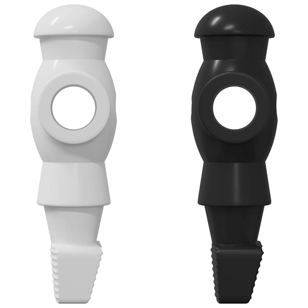 Foosball Table Players 24 pcs Black and White HIPS