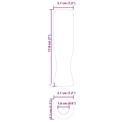 Foosball Table Handles 10 pcs Black 3.1 x 3.1 x 17.8 cm PP
