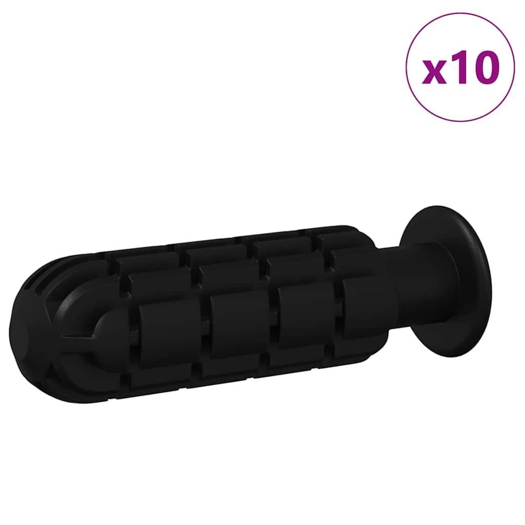 Foosball Table Handles 10 pcs Black 2.8 x 2.8 x 9.3 cm PP