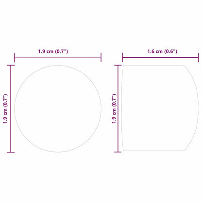 Foosball Table End Caps 10 pcs Black 1.9 x 1.9 x 1.6 cm PP
