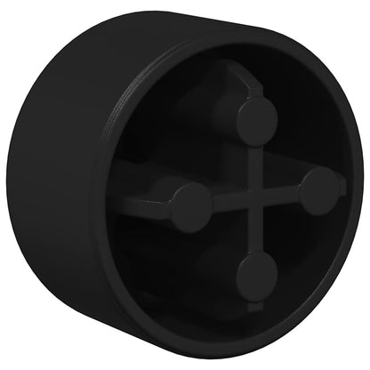 Foosball Table End Caps 10 pcs Black 1.5 x 1.5 x 1 cm PP