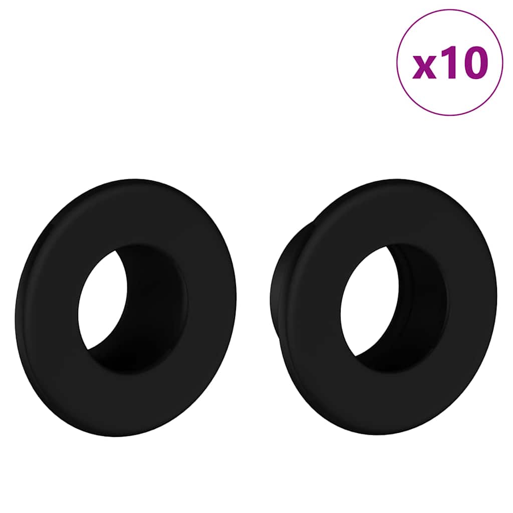 Foosball Table Stoppers 10 pcs Black 3 x 3 x 1.4 cm HIPS
