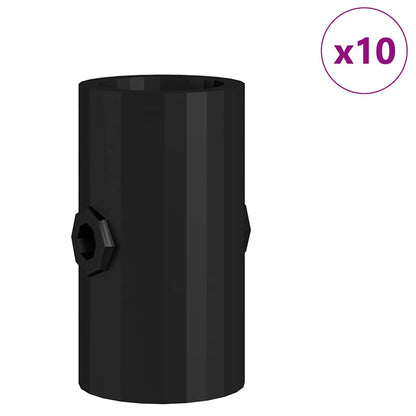 Foosball Table Stoppers 10 pcs Black 1.7 x 1.7 x 3.2 cm PP