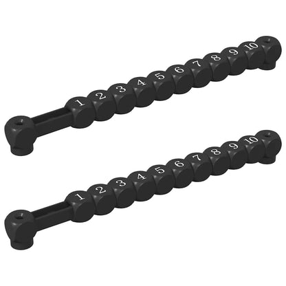 Football Table Counters 2 pcs Black 30 x 2.2 x 2.9 cm HIPS