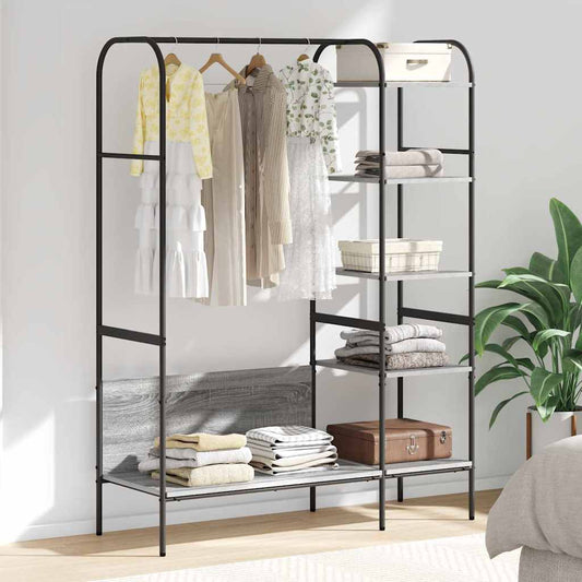 Clothes Rack Grey 120 x 44 x 160 cm Engineered Wood