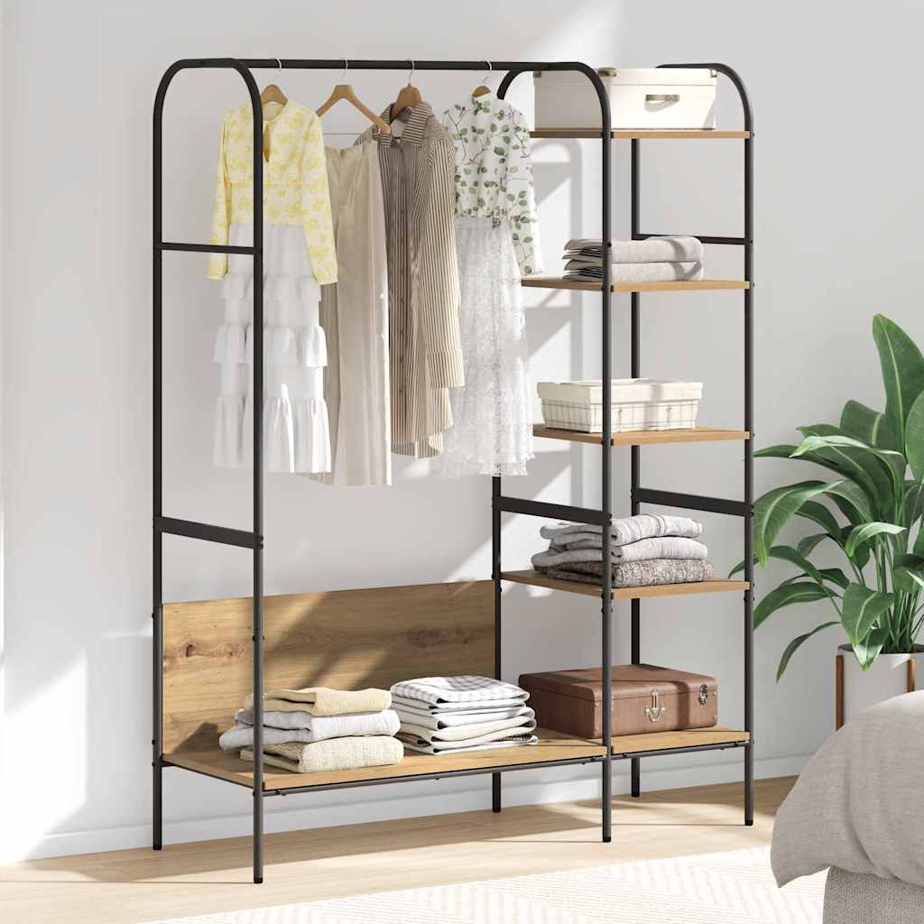 Clothes Rack Beige 120 x 44 x 160 cm Engineered Wood