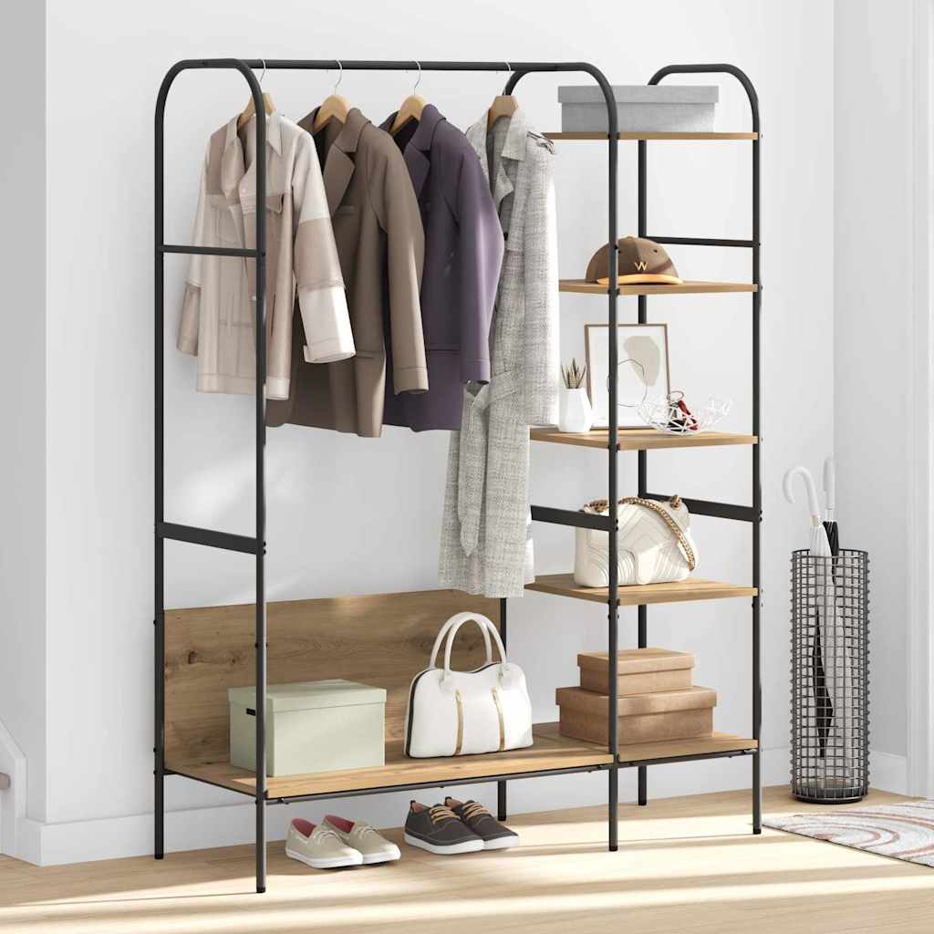 Clothes Rack Beige 120 x 44 x 160 cm Engineered Wood