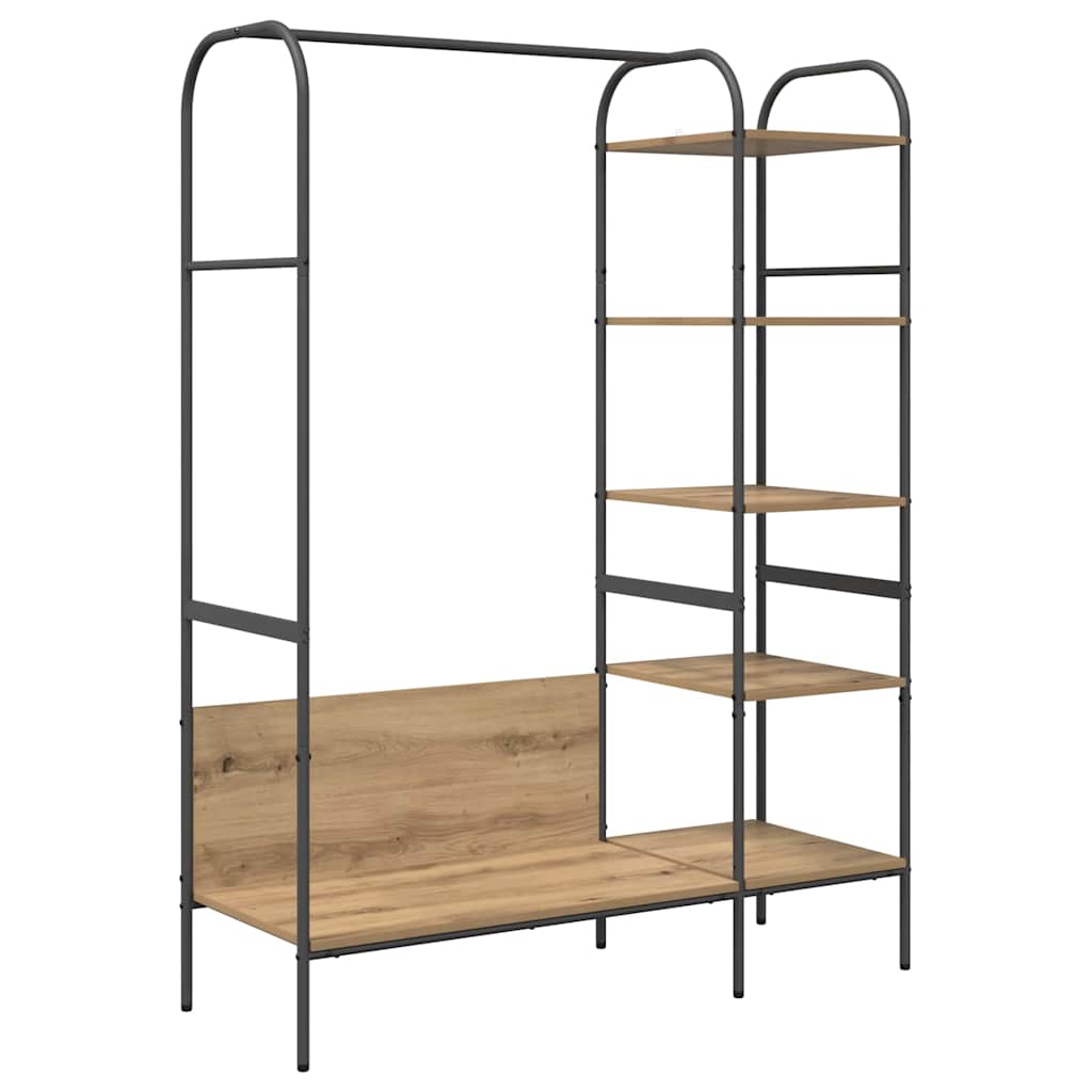 Clothes Rack Beige 120 x 44 x 160 cm Engineered Wood