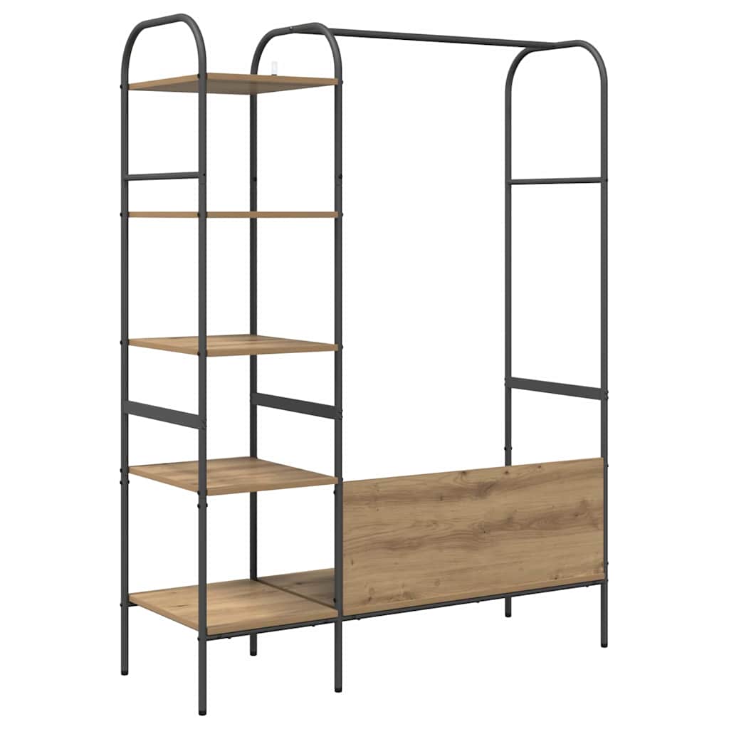Clothes Rack Beige 120 x 44 x 160 cm Engineered Wood