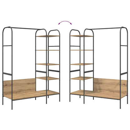 Clothes Rack Beige 120 x 44 x 160 cm Engineered Wood