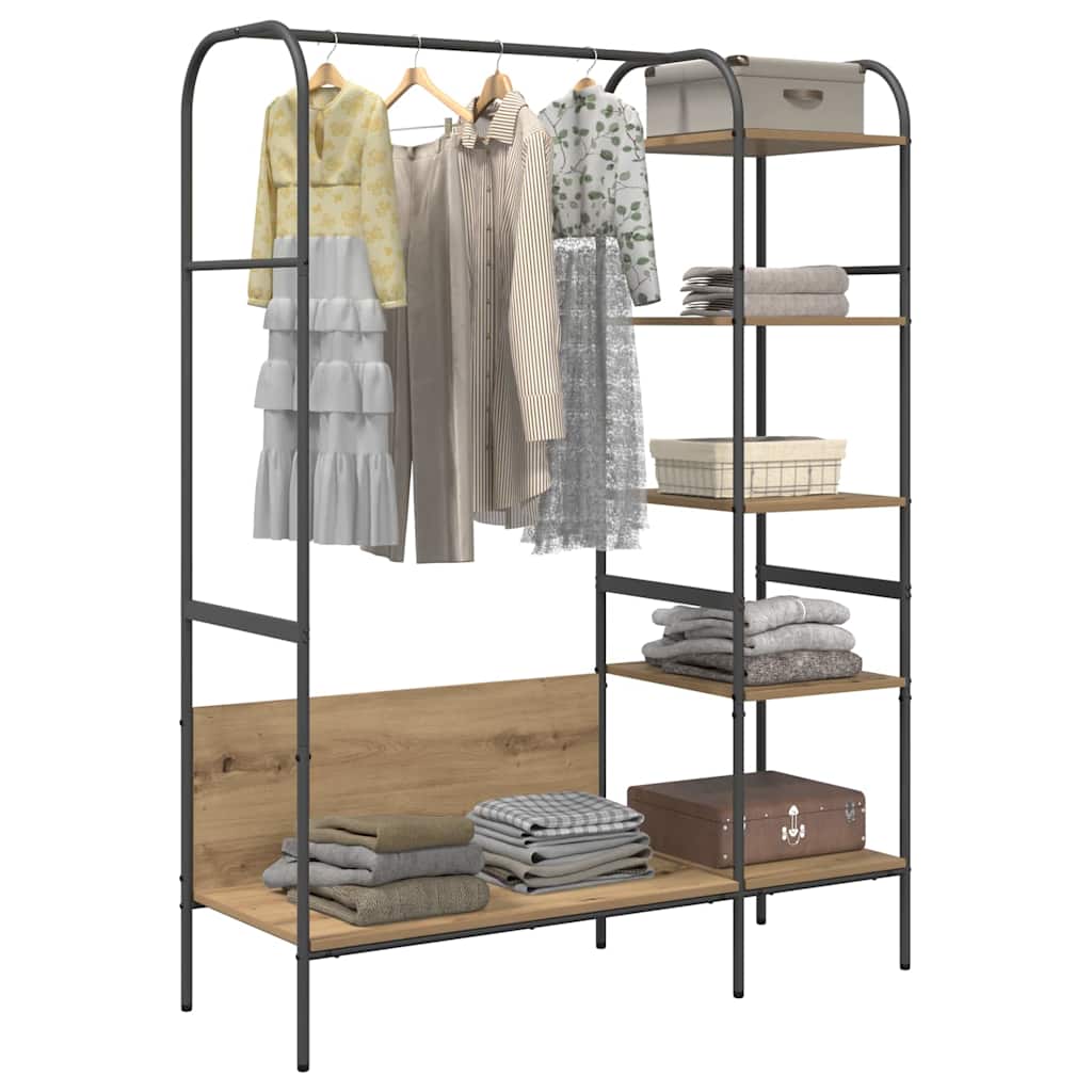 Clothes Rack Beige 120 x 44 x 160 cm Engineered Wood
