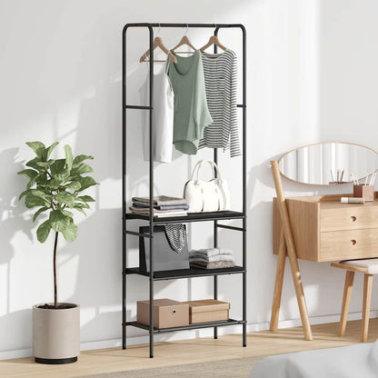 Clothes Rack with Shelves Other Black oak 60 x 30 x 171 cm